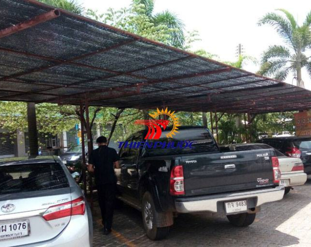 Lưới che nắng bãi giữ xe