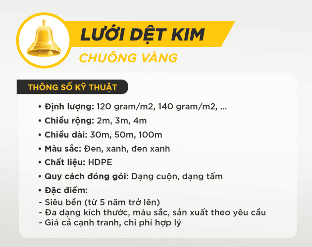 Thông số lưới dệt kim